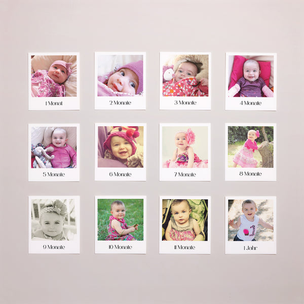 Fotoabzug Foto's Pack von 12 Mein erstes Jahr foto