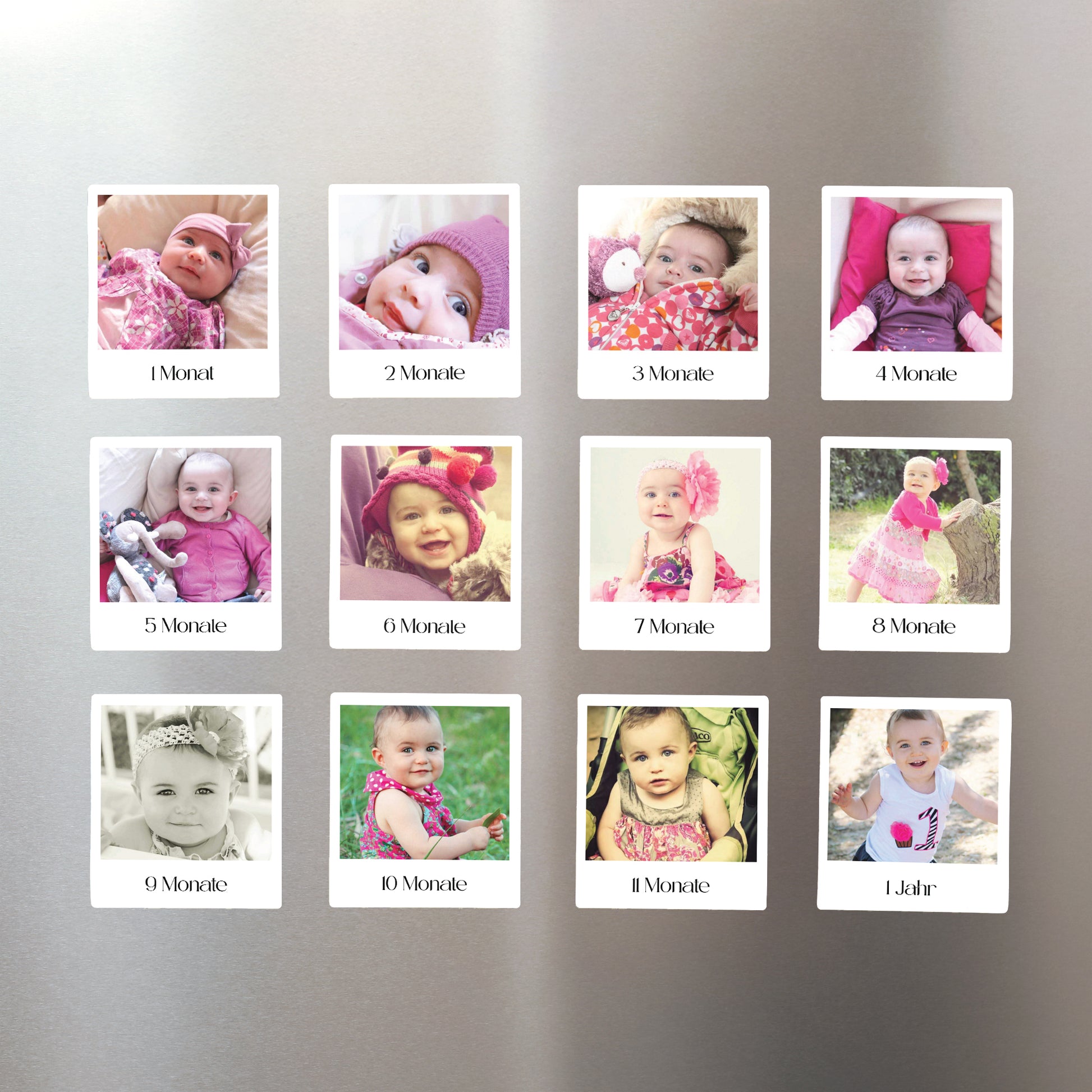 Fotoabzug Foto's Pack mit 12, magnetisch Mein erstes Jahr foto N° 1