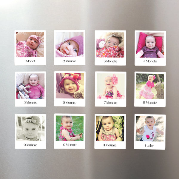 Fotoabzug Foto's Pack mit 12, magnetisch Mein erstes Jahr foto