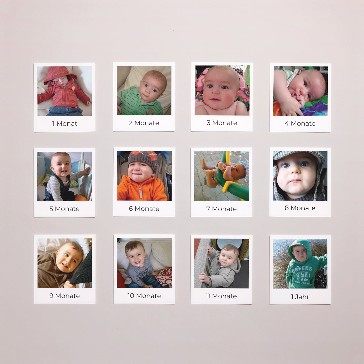 Fotoabzug Foto's Pack von 12 Das erste Jahr des Babys foto N° 1