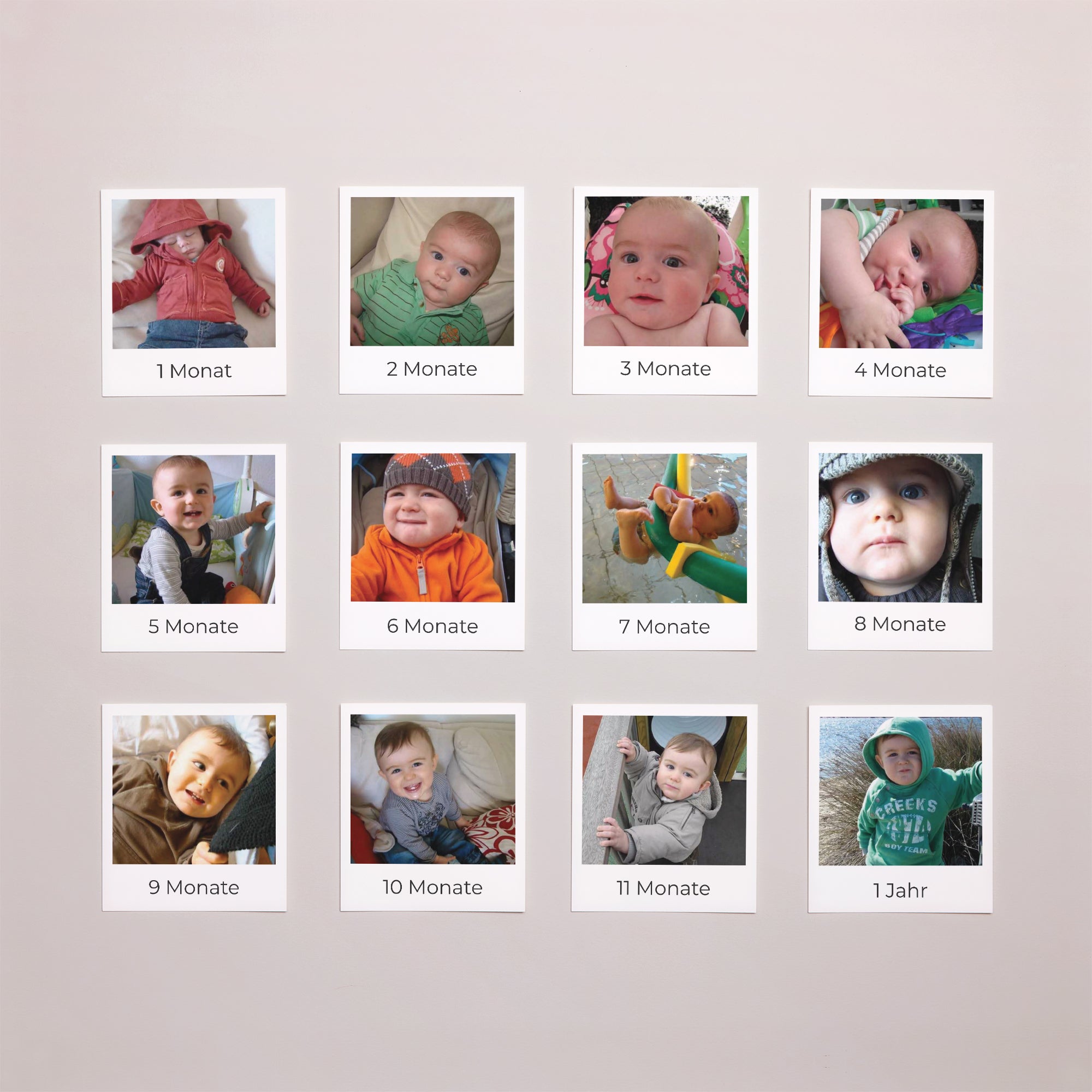 Fotoabzug Foto's Pack von 12 Das erste Jahr des Babys foto N° 1