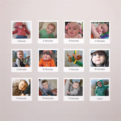 Fotoabzug Foto's Pack von 12 Das erste Jahr des Babys foto N° 1