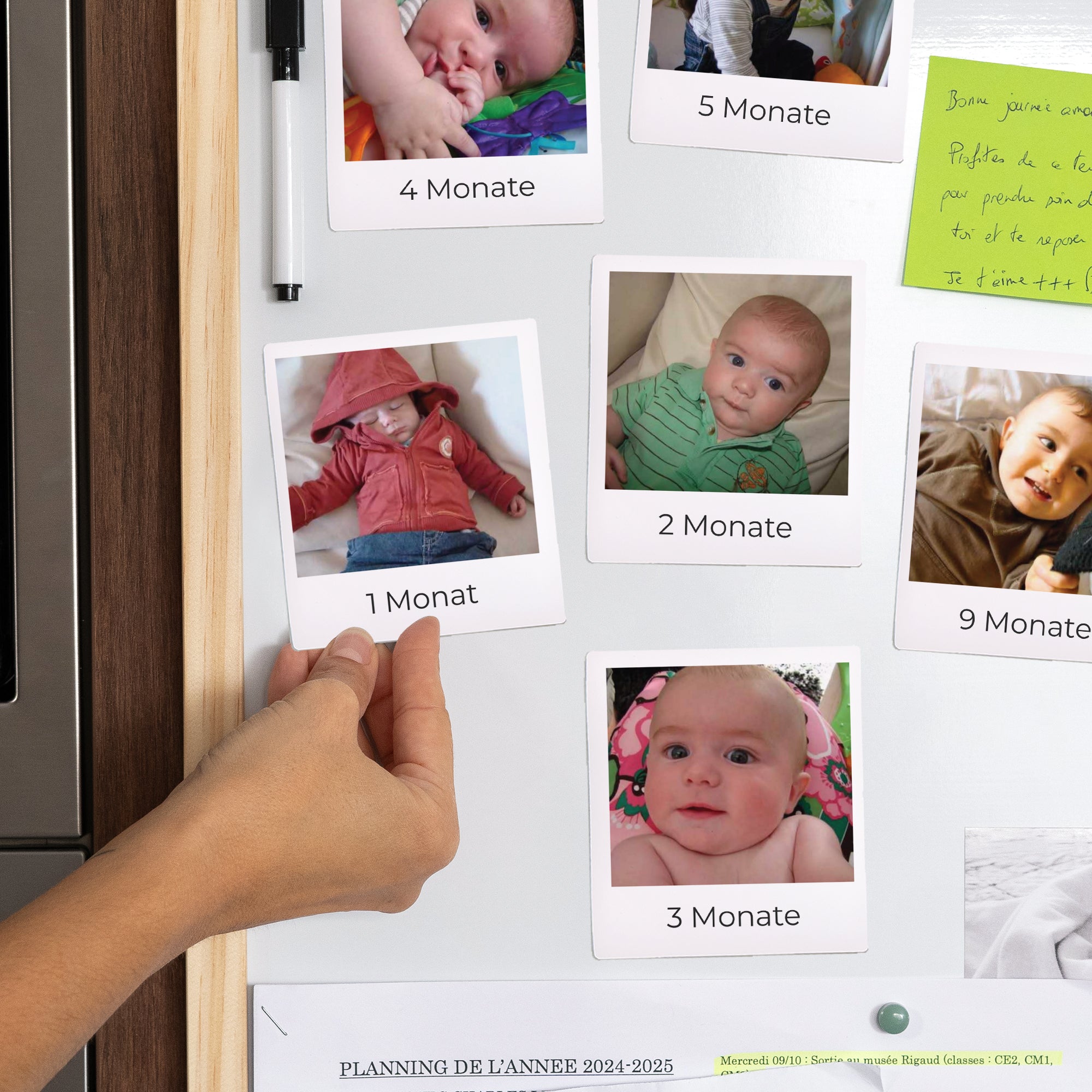 Fotoabzug Foto's Pack mit 12, magnetisch Das erste Jahr des Babys foto N° 2