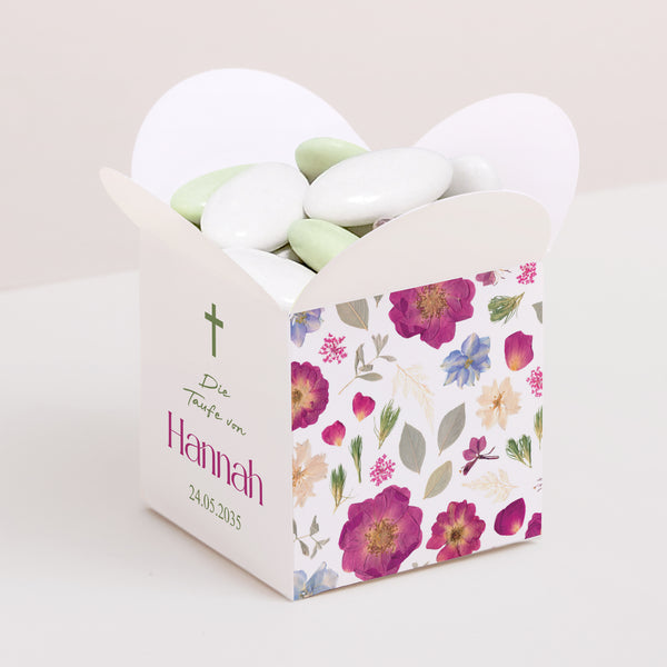 Geschenkbox Taufe Schmetterlingsöffnung Kleine Süßigkeiten foto