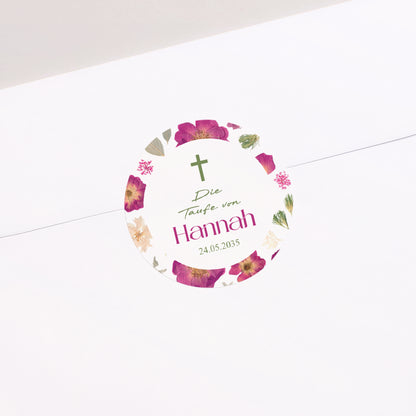 Sticker Taufe Rund Kleine Süßigkeiten foto N° 2