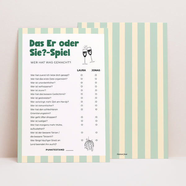 Karte Hochzeit PortraitPorträt Das Spiel der Verheirateten foto