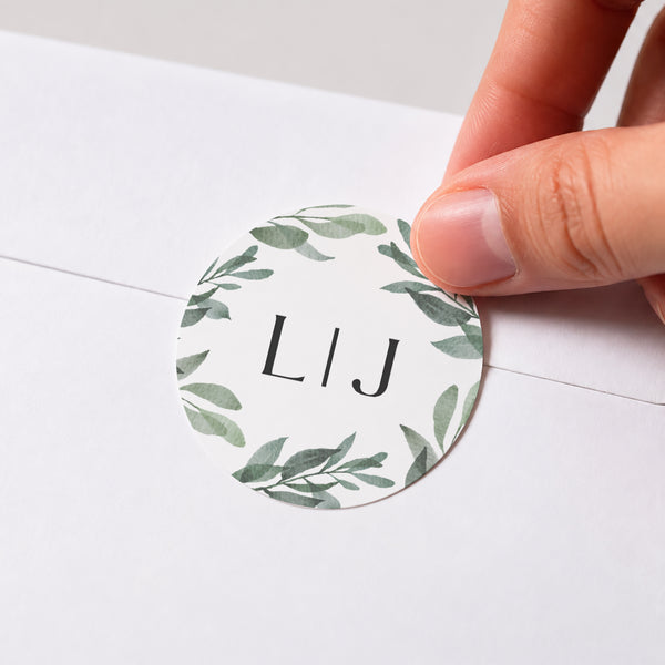 Sticker Hochzeit Rund Erinnerungen an die Liebe foto