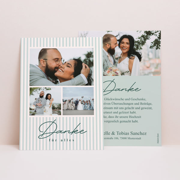 Dankeskarte Hochzeit Durch das Objektiv foto