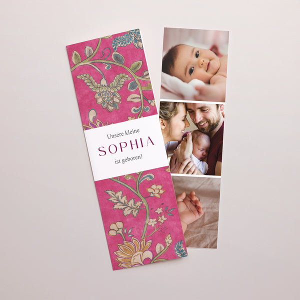 Geburtskarten Fotoautomaten Lesezeichen Dahlia foto