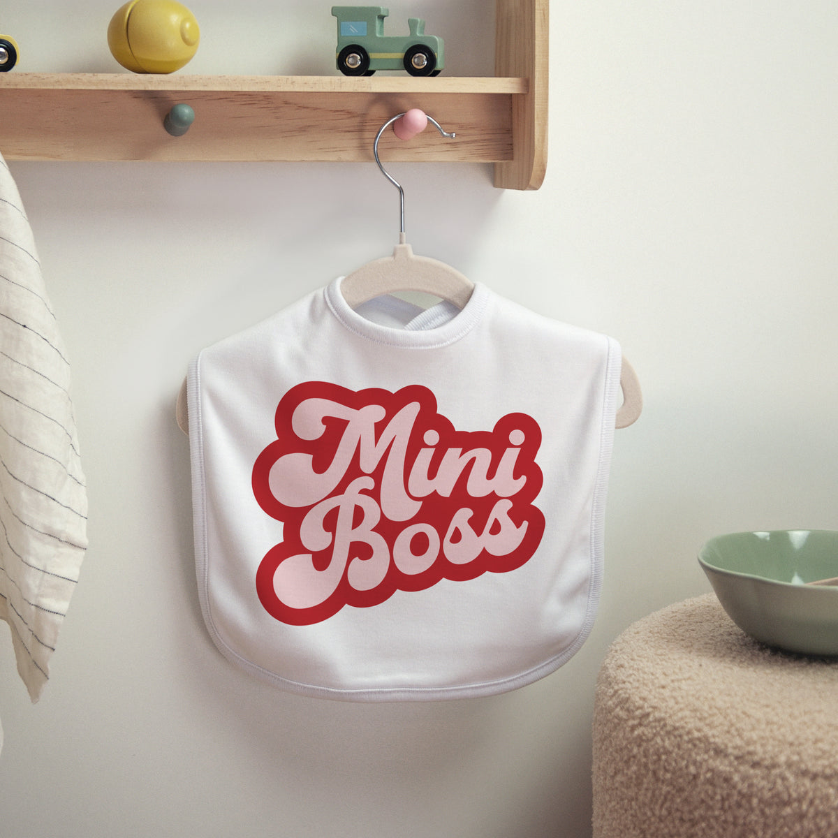 Kinderlätzchen Stoff Mini-Boss Rose foto N° 2