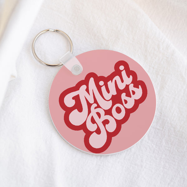 Schlüsselanhänger Rund Mini-Boss Rose foto