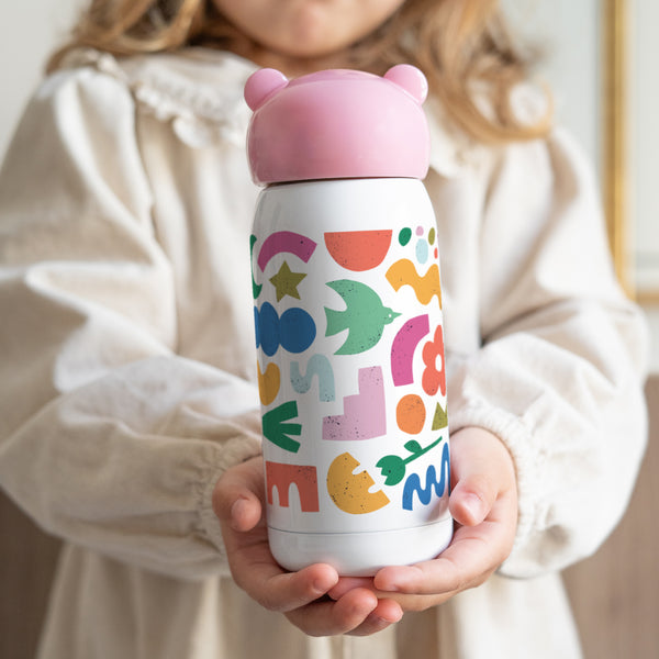 Kinder Trinkflasche Rosa, 32 cl Glückliche Formen foto