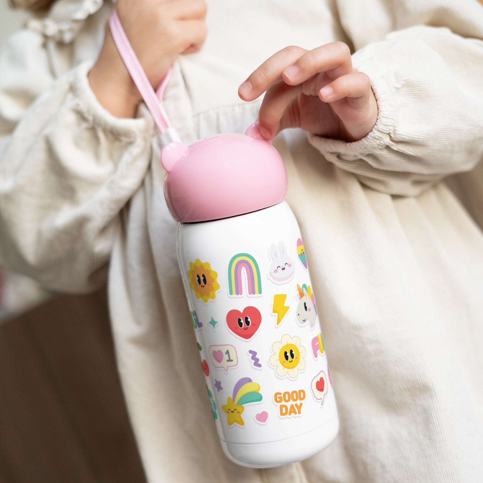 Kinder Trinkflasche Rosa, 32 cl Gute Stimmung foto N° 2