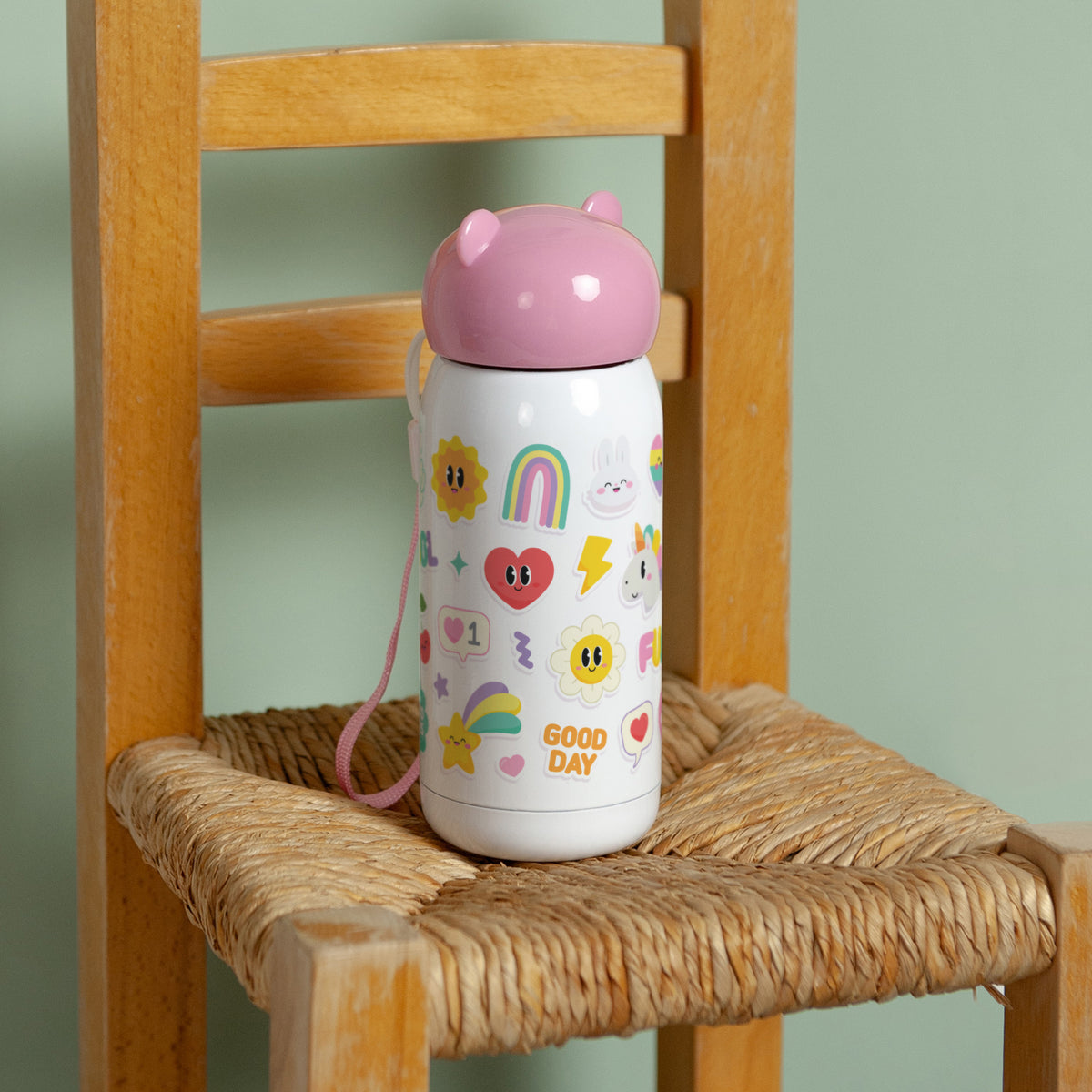 Kinder Trinkflasche Rosa, 32 cl Gute Stimmung foto N° 3