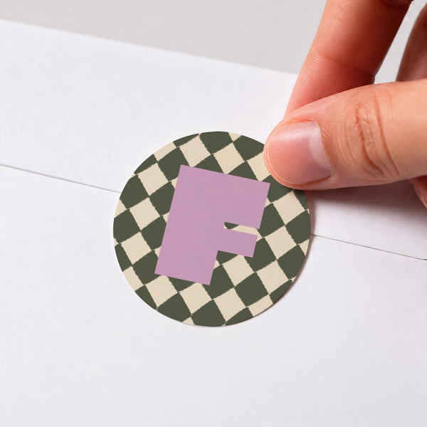 Sticker Geburt Rund Kleiner Harlekin foto