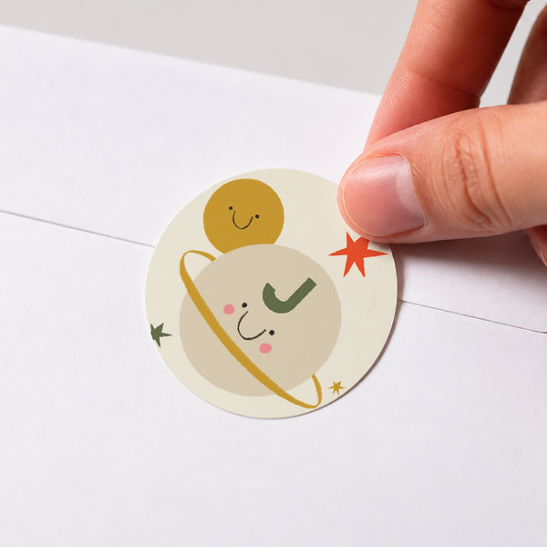 Sticker Geburt Rund Mein kleines Universum foto