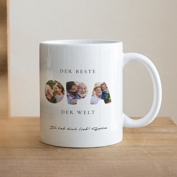Tasse Weiß Papy in Erinnerungen foto