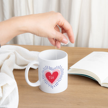 Mug Blanc Cœur rayonnant foto N° 3