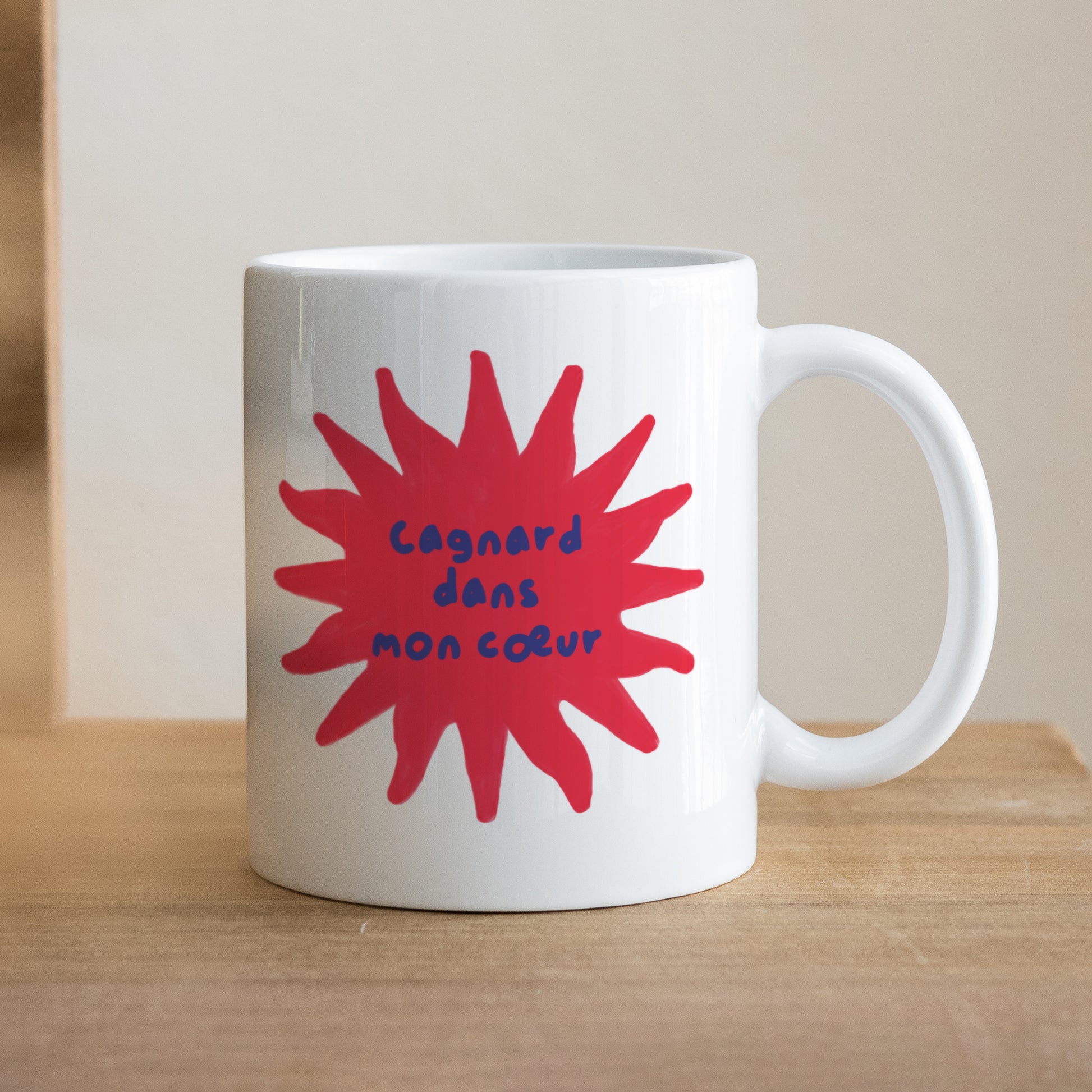 Mug Blanc Cagnard dans mon cœur foto N° 1