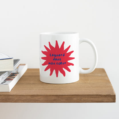 Mug Blanc Cagnard dans mon cœur foto N° 4