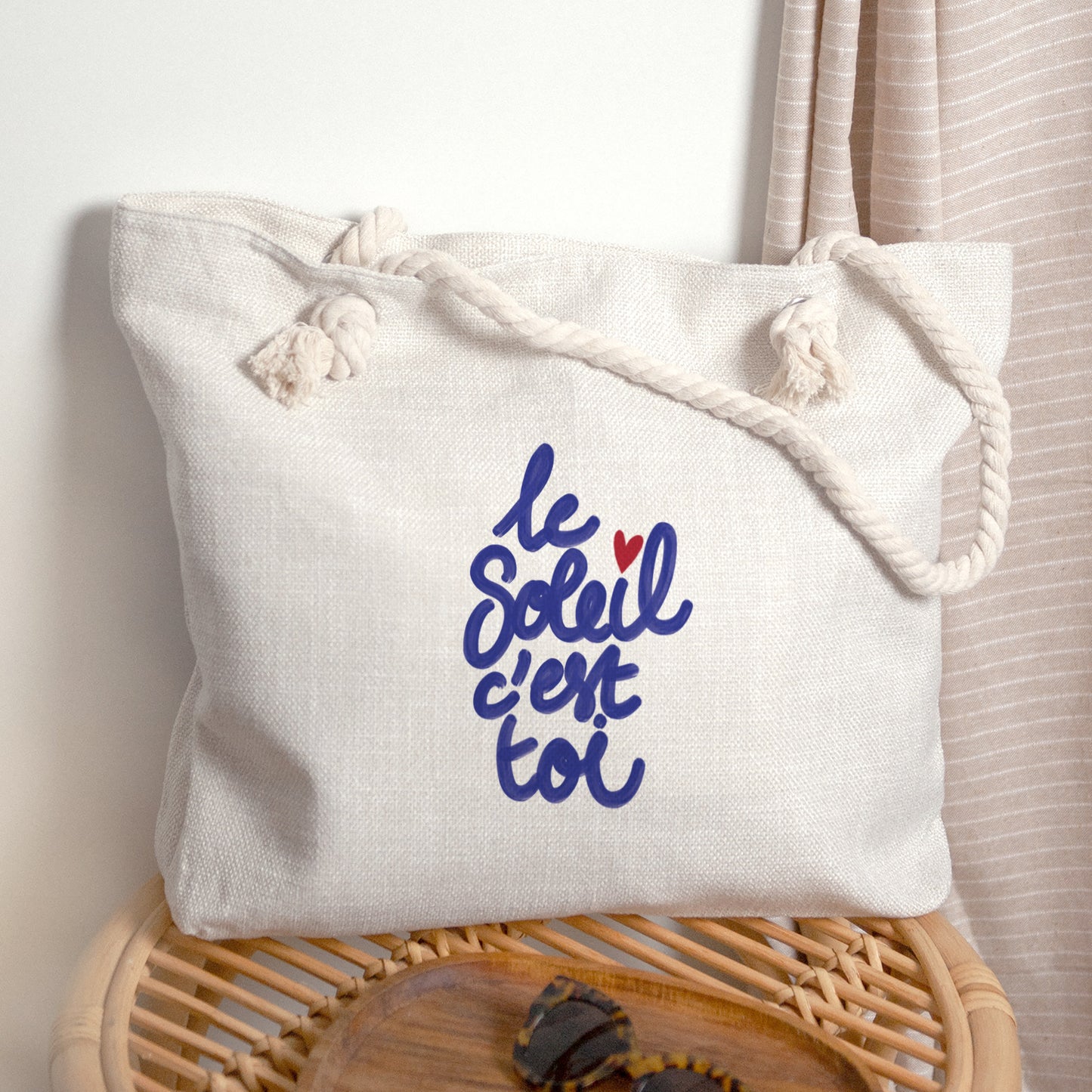 Sac cabas Anse en corde Le soleil c'est toi foto N° 1
