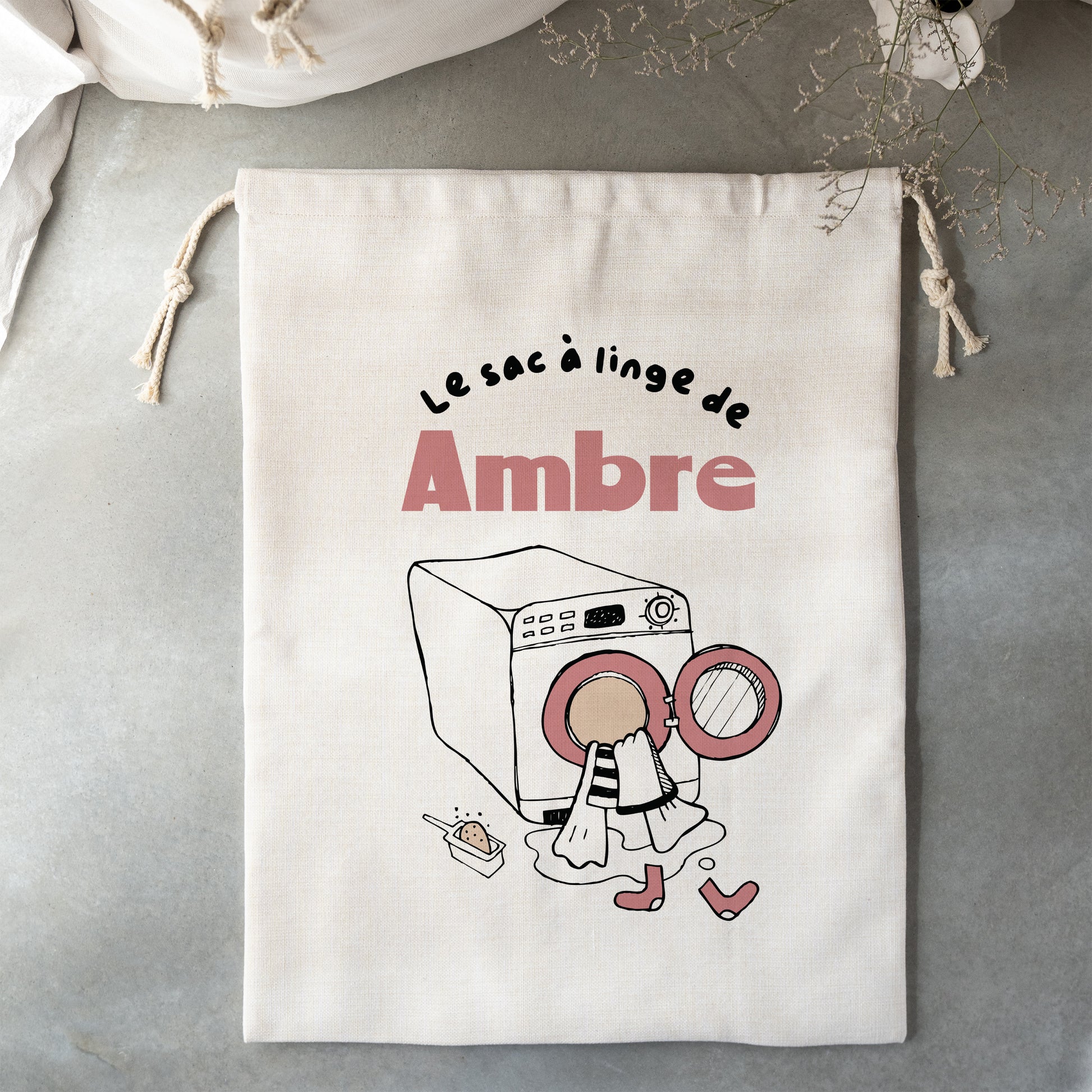 Sac à linge Grand format Mission Linge Sale Rose foto N° 2