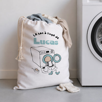 Sac à linge Grand format Mission Linge Sale Bleu foto N° 1