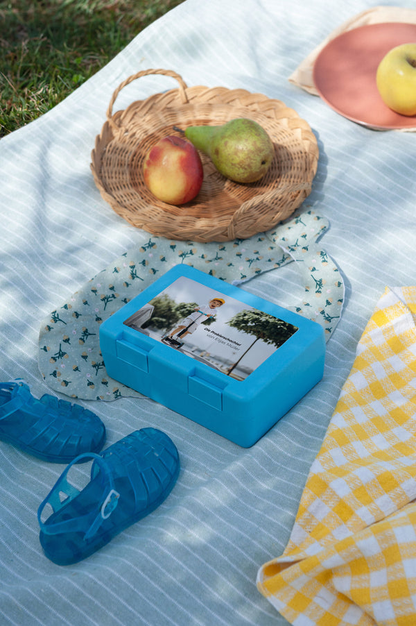 Snackbox Objekte Blau Foto anpassbar